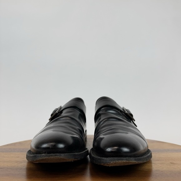 Mens Church's England Black Leather Monk Strap Dress Shoes Oxfords Size 11.5‎ F - Picture 3 of 9